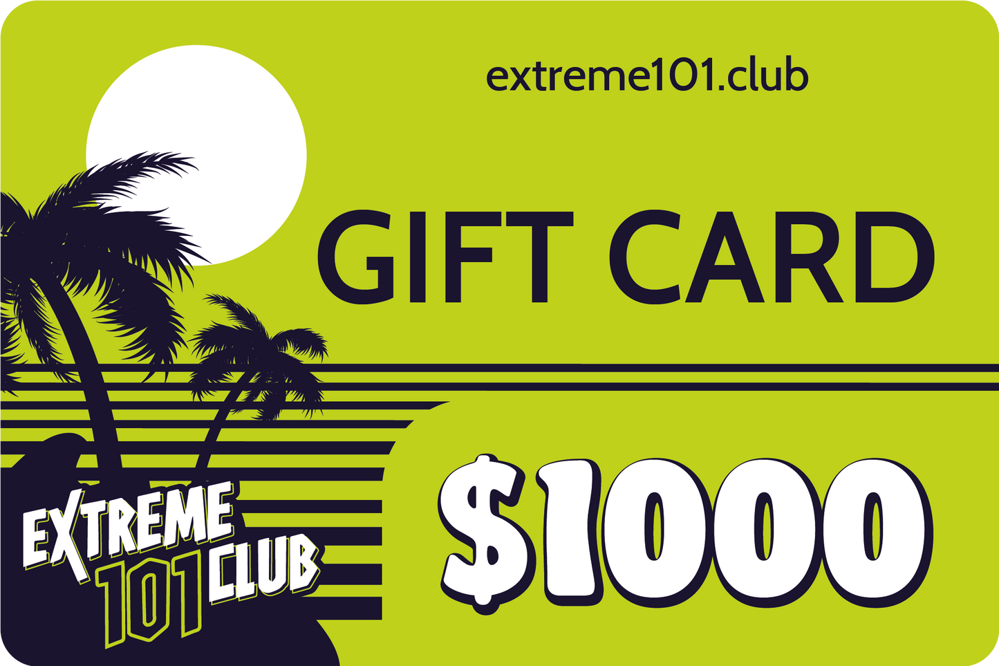 Treat your loved ones with a gift card from Extreme101club.